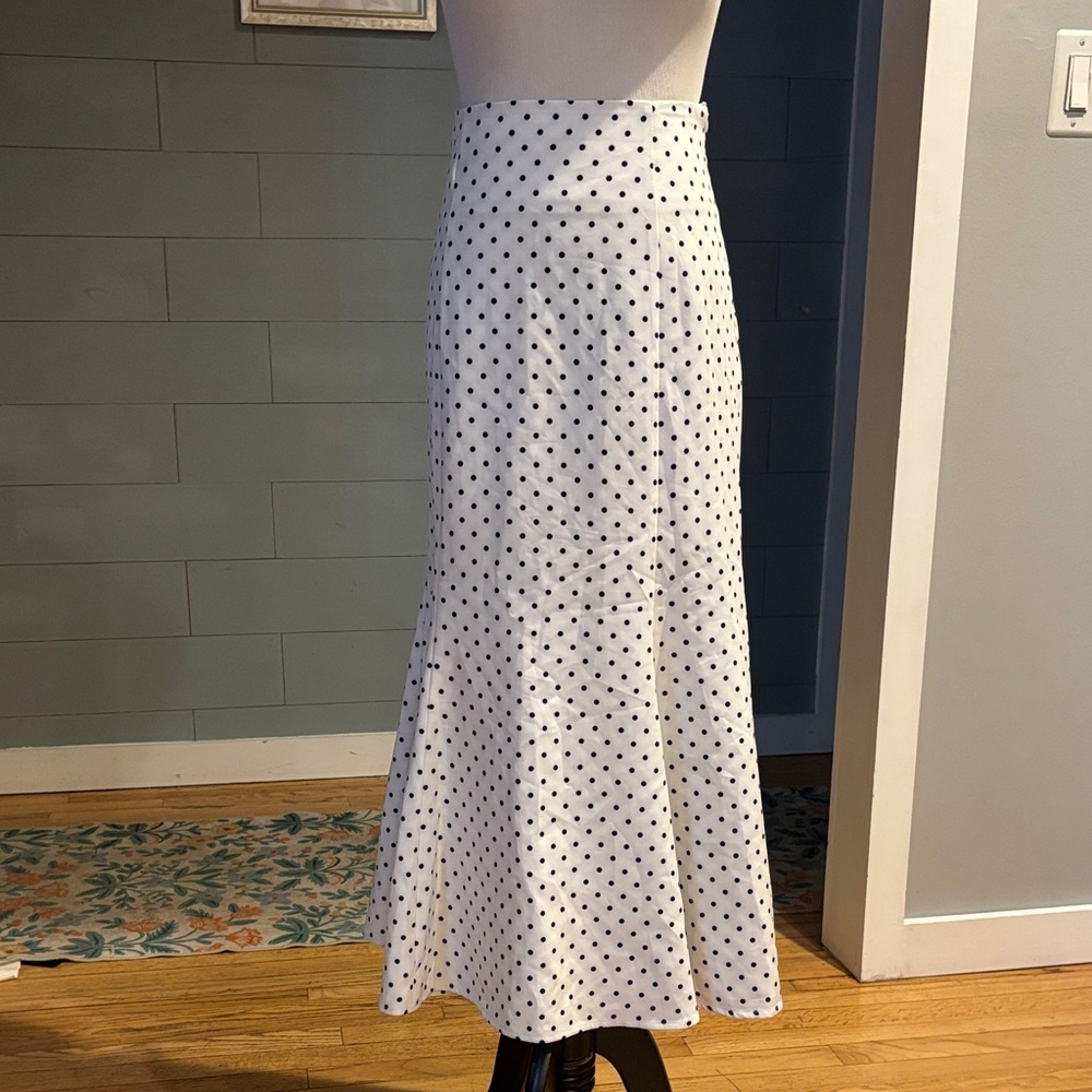 Ingni Polka Dot Maxi Skirt - White and Black